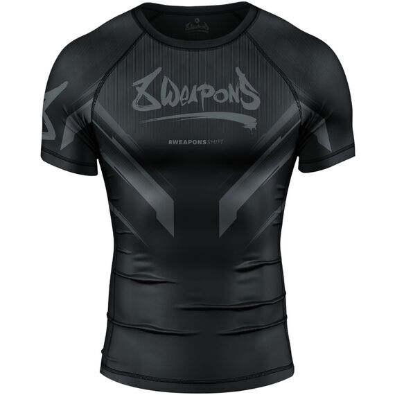 8 WEAPONS Rashguard Short Sleeve - Shift, Taille: 2XL, Couleur: Noir