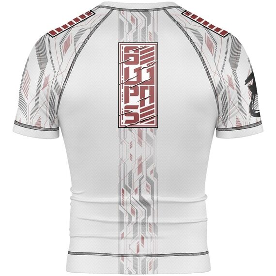 8 WEAPONS Rashguard, S/S, Samurai 2.0, white-red, XXL, Size: 2XL, Colour: Weiss, 2 image