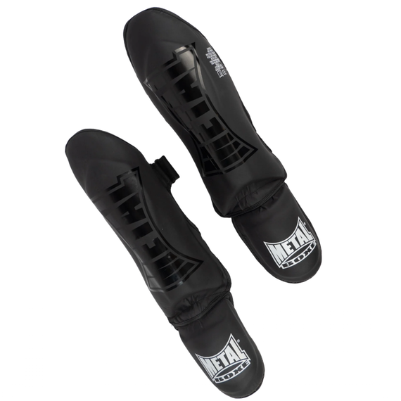 Protège-Tibias Black Light, Taille: XL, Couleur: Noir