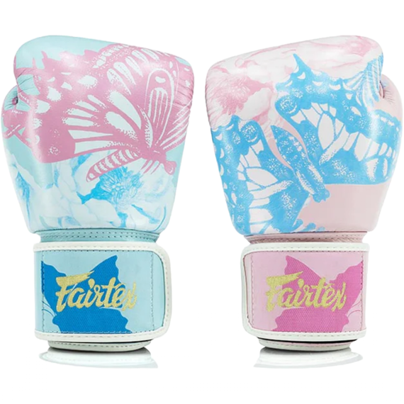 Fairtex FIORE – Muay Thai Handschuhe aus Echtleder, Farbe: Rosa, OZ: 12oz