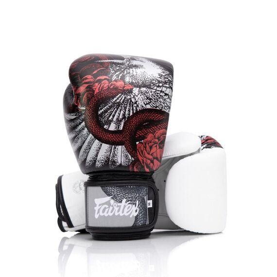 Boxing gloves Fairtex BGV24 The Beauty of Survival, Colour: Weiss, OZ: 10oz