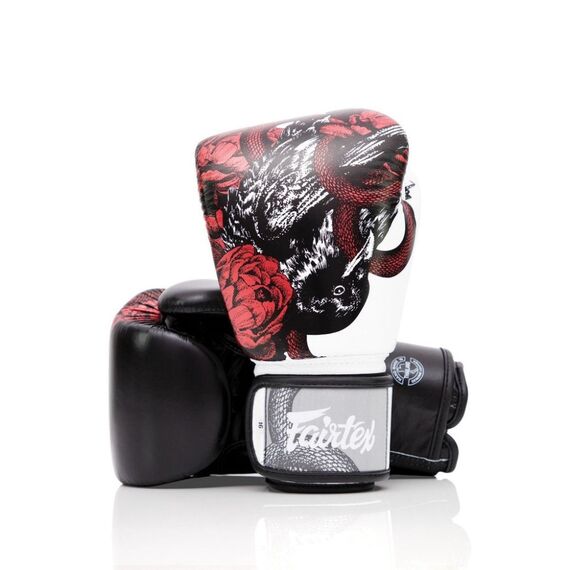 Boxing gloves Fairtex BGV24 The Beauty of Survival, Colour: Weiss, OZ: 10oz, 2 image