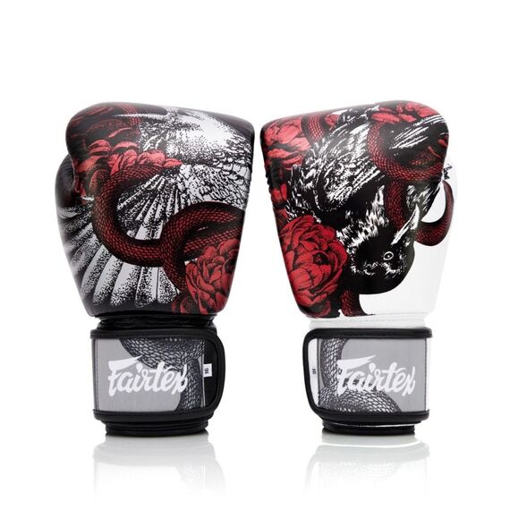 Boxing gloves Fairtex BGV24 The Beauty of Survival, Colour: Weiss, OZ: 10oz, 3 image