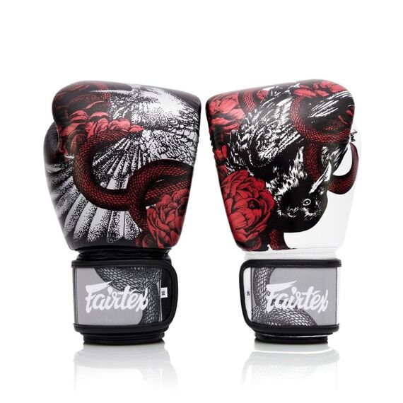 Gants de boxe Fairtex BGV24 The Beauty of Survival, Couleur: Blanc, OZ: 12oz, 4 image