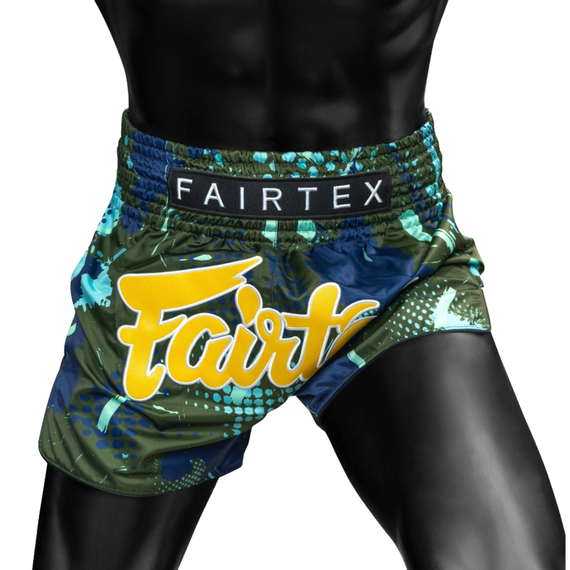 Muay Thai Shorts Fairtex Matrix, Size: L, Colour: Blue, 3 image