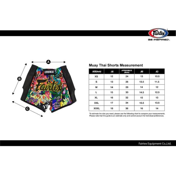 Muay Thai Shorts Urface X Fairtex, Size: M, Colour: Multicolor, 7 image