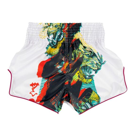 Short de Muay Thai Fairtex Satoru's collection, Taille: L, Couleur: Blanc