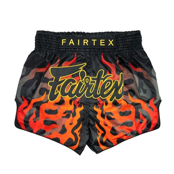 Muay Thai Shorts Fairtex Volcano, Bekleidungsgrösse: L, Farbe: Orange