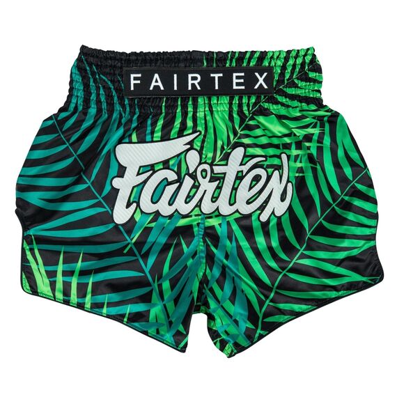 Short de Muay Thai Fairtex Tropical, Taille: L, Couleur: Vert