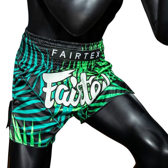Short de Muay Thai Fairtex Tropical, Taille: L, Couleur: Vert, 4 image