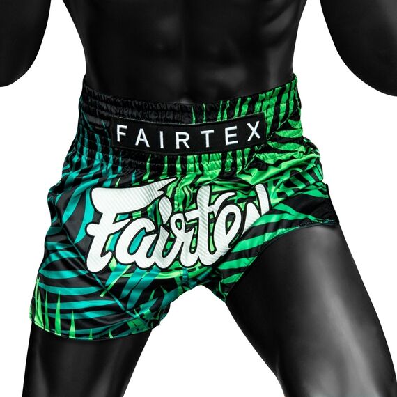 Short de Muay Thai Fairtex Tropical, Taille: 2XL, Couleur: Vert, 5 image