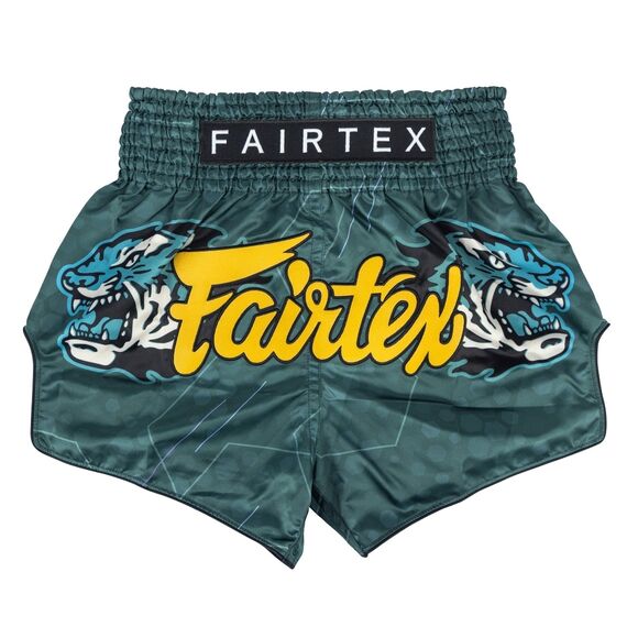 Short de Muay Thai Fairtex Hunter, Taille: XL, Couleur: Bleu