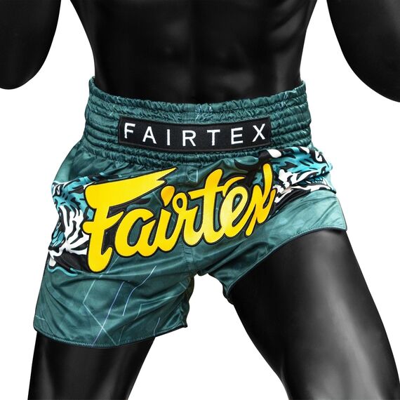 Short de Muay Thai Fairtex Hunter, Taille: XL, Couleur: Bleu, 3 image