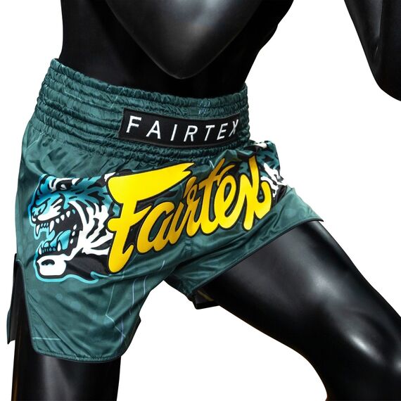 Short de Muay Thai Fairtex Hunter, Taille: XL, Couleur: Bleu, 4 image