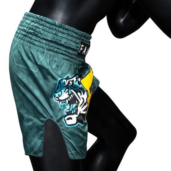 Short de Muay Thai Fairtex Hunter, Taille: XL, Couleur: Bleu, 5 image