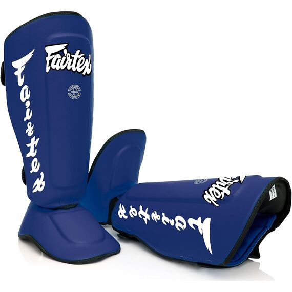 Protèges-Tibias Fairtex SP7 Twister Détachable, Taille: L, Couleur: Bleu, 3 image