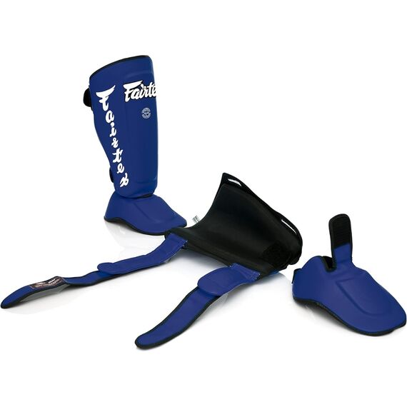 Protèges-Tibias Fairtex SP7 Twister Détachable, Taille: L, Couleur: Bleu, 4 image