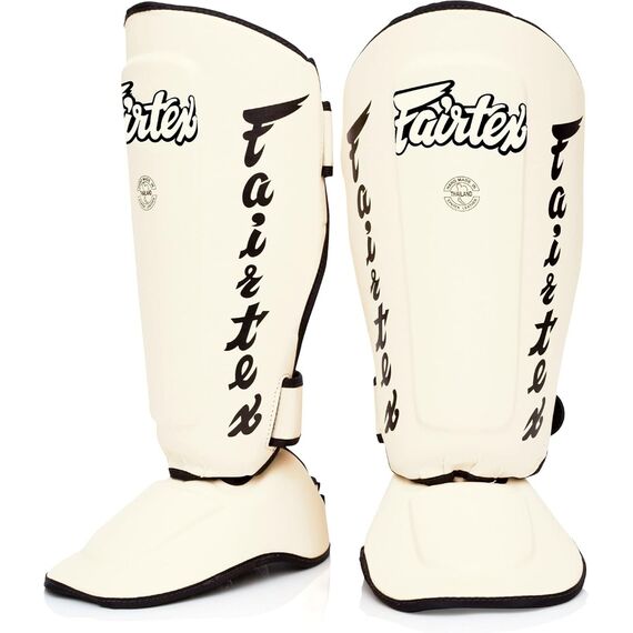 Protèges-Tibias Fairtex SP7 Twister Détachable, Taille: S, Couleur: Blanc
