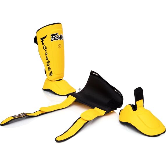 Protèges-Tibias Fairtex SP7 Twister Détachable, Taille: L, Couleur: Jaune, 3 image