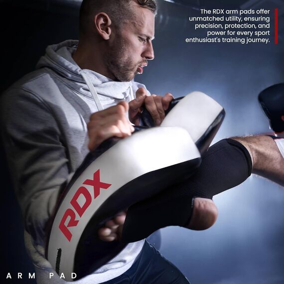 RDX T1 Curved Thai Kick Pad – The Ultimate Muay Thai Training Gear, Size: One Size, Colour: Schwarz, 5 image