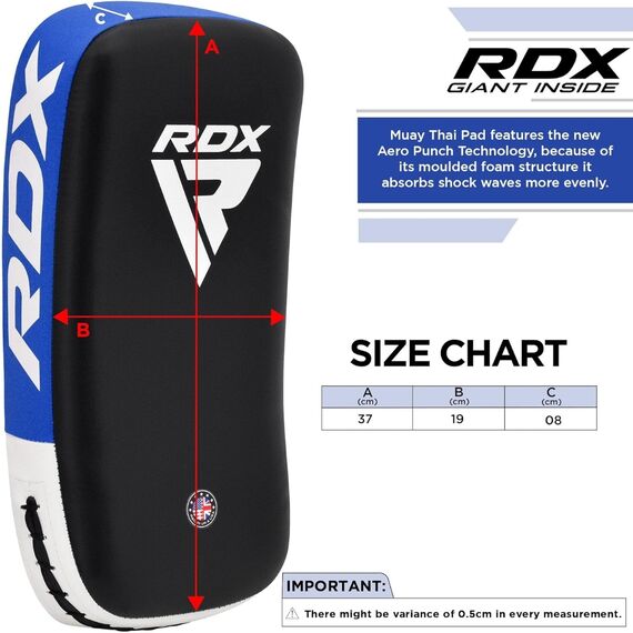 RDX T1 Curved Thai Kick Pad – The Ultimate Muay Thai Training Gear, Size: One Size, Colour: Blue, 5 image