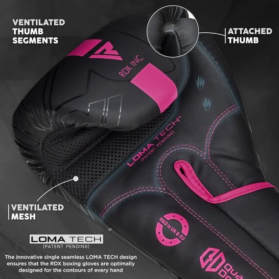 Gants de Boxe Rex F6, Couleur: Noir, OZ: 12oz, 3 image