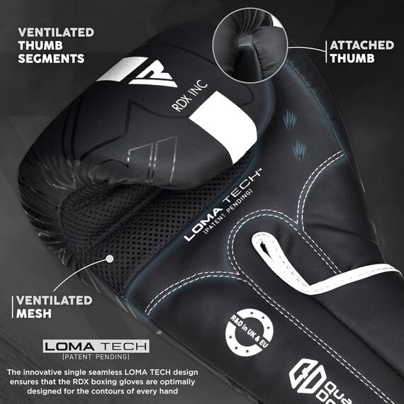 Gants de Boxe Rex F6, Couleur: Noir, OZ: 14oz, 5 image