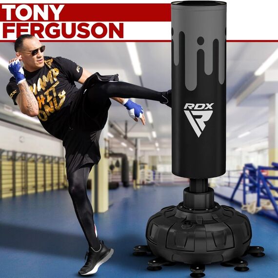 Free Standing Punch Bag F9 + Bag Mitts, Colour: Schwarz, Length: 1.8m, 7 image
