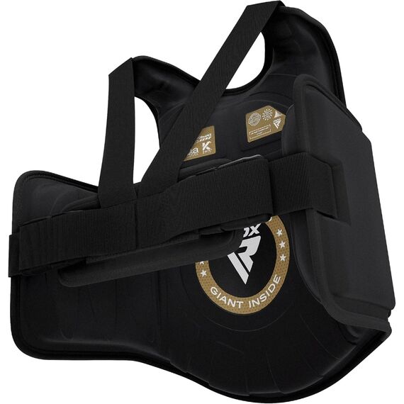 Chest Guard F6 Matte Golden-S/M, Colour: Schwarz, Size: S-M, 8 image