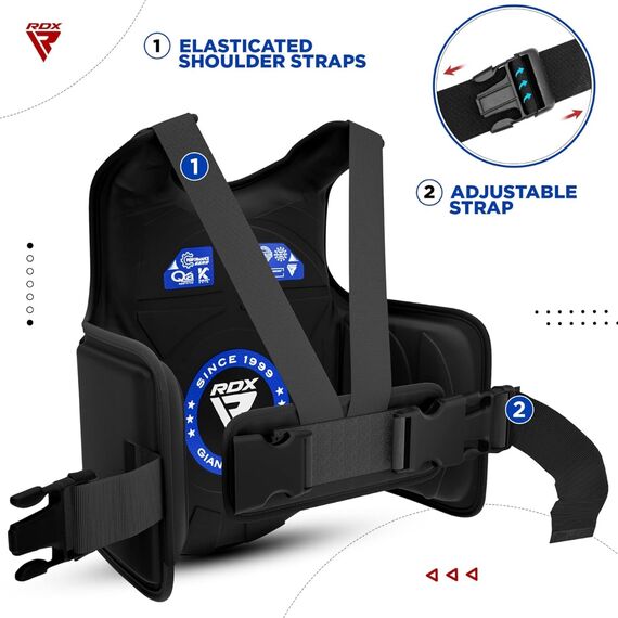 Chest Guard F6 Matte Blue-L/XL, Colour: Schwarz, Size: L-XL, 2 image