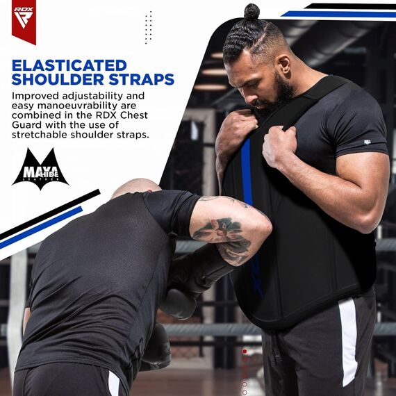 Chest Guard F6 Matte Blue-L/XL, Colour: Schwarz, Size: L-XL, 7 image