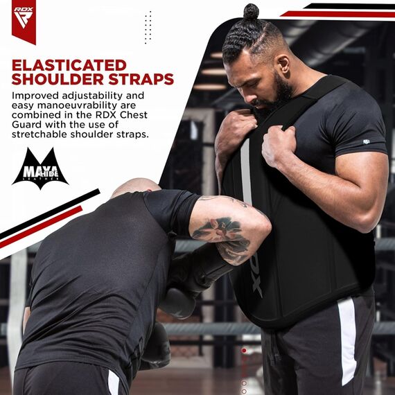 Chest Guard F6 Matte White-S/M, Colour: Schwarz, Size: S-M, 7 image