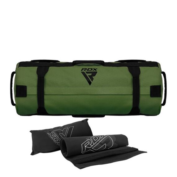Fitness sand bag (57 to 91 kg), Colour: Khaki, Additional Weight: 91