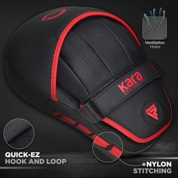 Pattes d’ours RDX F6 KARA – Résistance & Précision en Boxe, Taille: Taille unique, Couleur: Noir, 8 image