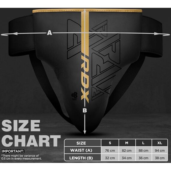Groin Guard Rex F6 Matte Golden-L, Size: L, Colour: Schwarz, 6 image