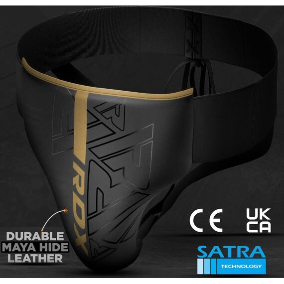 Groin Guard Rex F6 Matte Golden-L, Size: L, Colour: Schwarz, 5 image