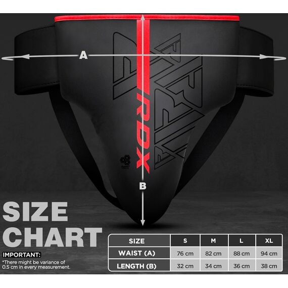 Groin Guard Rex F6 Matte Red-XL, Size: XL, Colour: Schwarz, 2 image