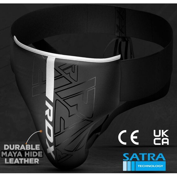 Groin Guard Rex F6 Matte White-L, Size: L, Colour: Schwarz, 5 image
