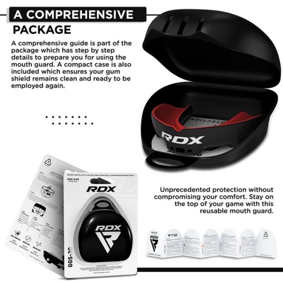 RDX Mouth Guard Junior below 12 years, Colour: Schwarz, 6 image