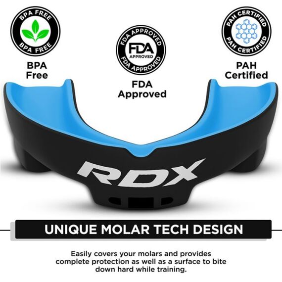 RDX Mouth Guard Junior below 12 years, Colour: Blue, 6 image