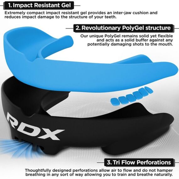 RDX Mouth Guard Junior below 12 years, Colour: Blue, 2 image
