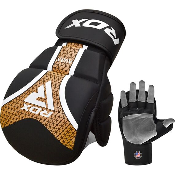 RDX Grappling Gloves Shooter Aura Plus T-17 Black Golden-Xl, Size: XL, Colour: Schwarz, 2 image