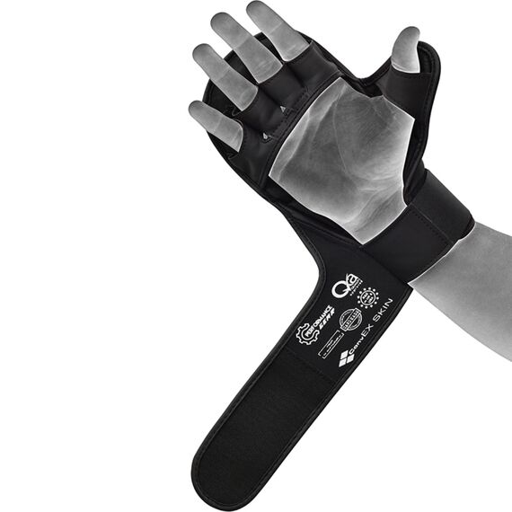 RDX Grappling Gloves Shooter Aura Plus T-17 Black Golden-Xl, Size: XL, Colour: Schwarz, 4 image