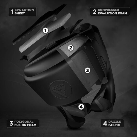 Head Guard F6 Matte Black-XL, Size: XL, Colour: Schwarz, 6 image