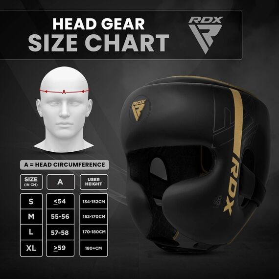 Head Guard F6 Matte Golden-XL, Size: XL, Colour: Schwarz, 8 image