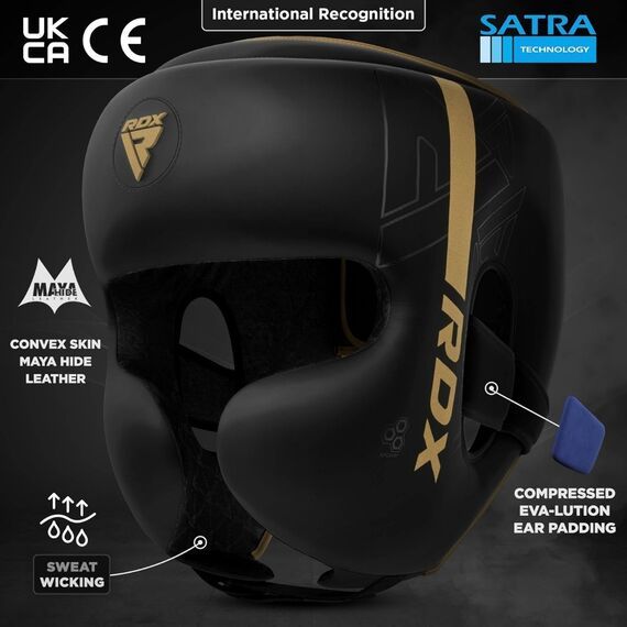 Head Guard F6 Matte Golden-XL, Size: XL, Colour: Schwarz, 6 image