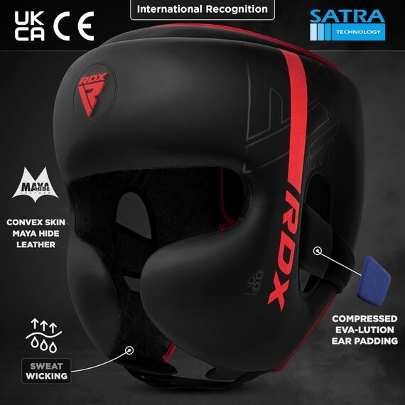 Head Guard F6 Matte Red-S, Size: S, Colour: Schwarz, 6 image