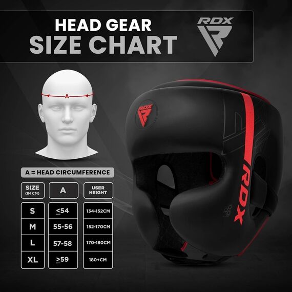 Head Guard F6 Matte Red-XL, Size: XL, Colour: Schwarz, 8 image