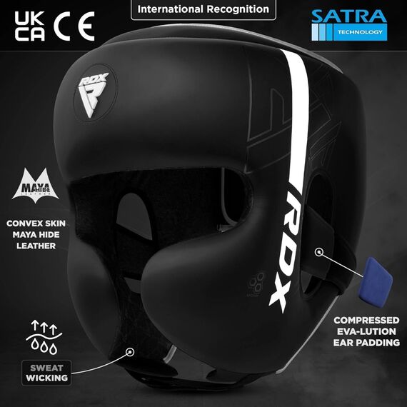 Head Guard F6 Matte White-M, Size: M, Colour: Schwarz, 8 image