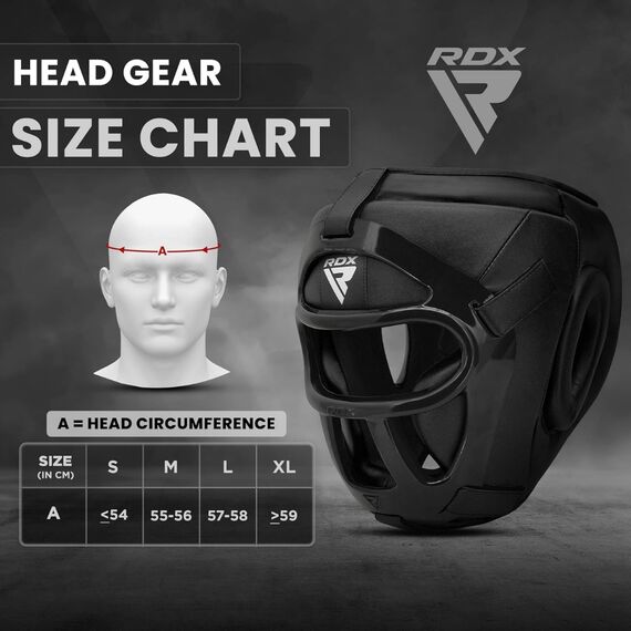Head Guard Grill T1 Full Black-L, Colour: Schwarz, Size: L, 2 image